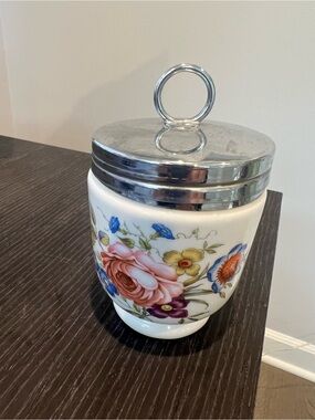 Royal Worcester Porcelain Bournemouth Egg Coddler. Made in England